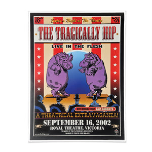 The Tragically Hip VINTAGE POSTER Live September 16, 2002 Royal Theatre, Victoria