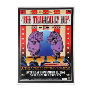 The Tragically Hip VINTAGE POSTER Live September 21, 2002 Queen Elizabeth Theatre, Vancouver