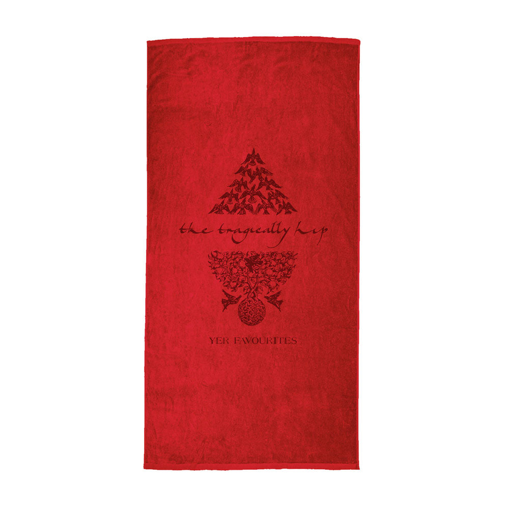 Yer Favourites Velour Beach Towel - RED